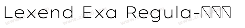 Lexend Exa Regula字体转换